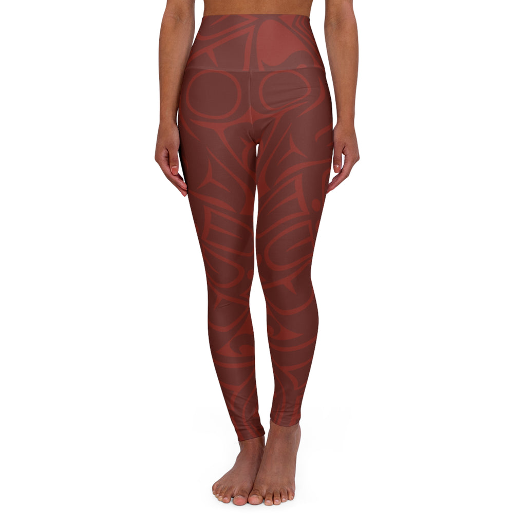 High Waisted Legging, Yoga Pant – Signature Print – Raven Raven