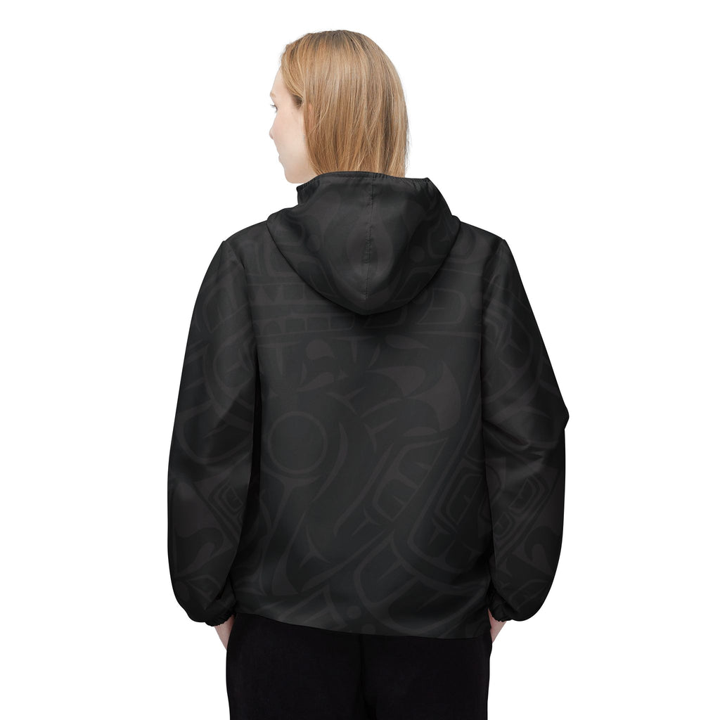 Unisex Windbreaker | Signature Print in Black & Gray