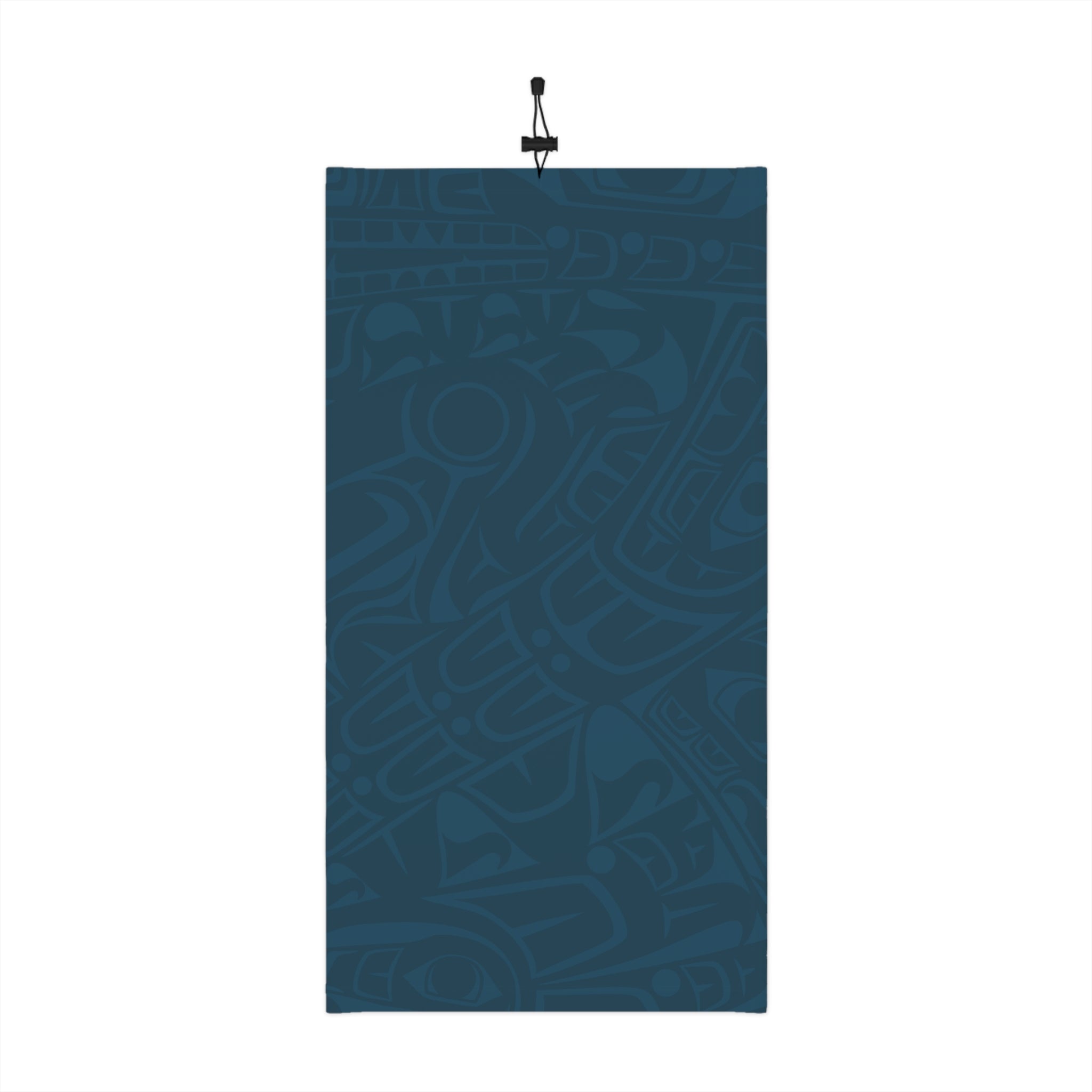 Neck Gaiter, Headband with Drawstring - Signature Print - Atlantic Blue