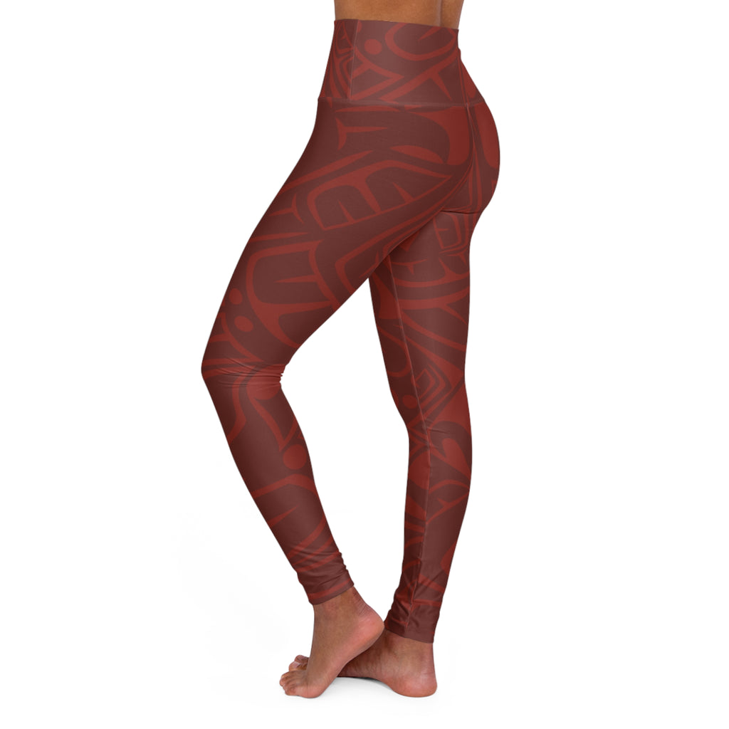 High Waisted Legging, Yoga Pant – Signature Print – Raven Raven