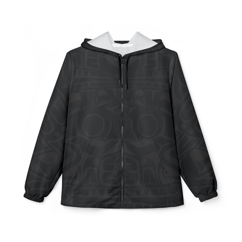 Unisex Windbreaker | Signature Print in Black & Gray