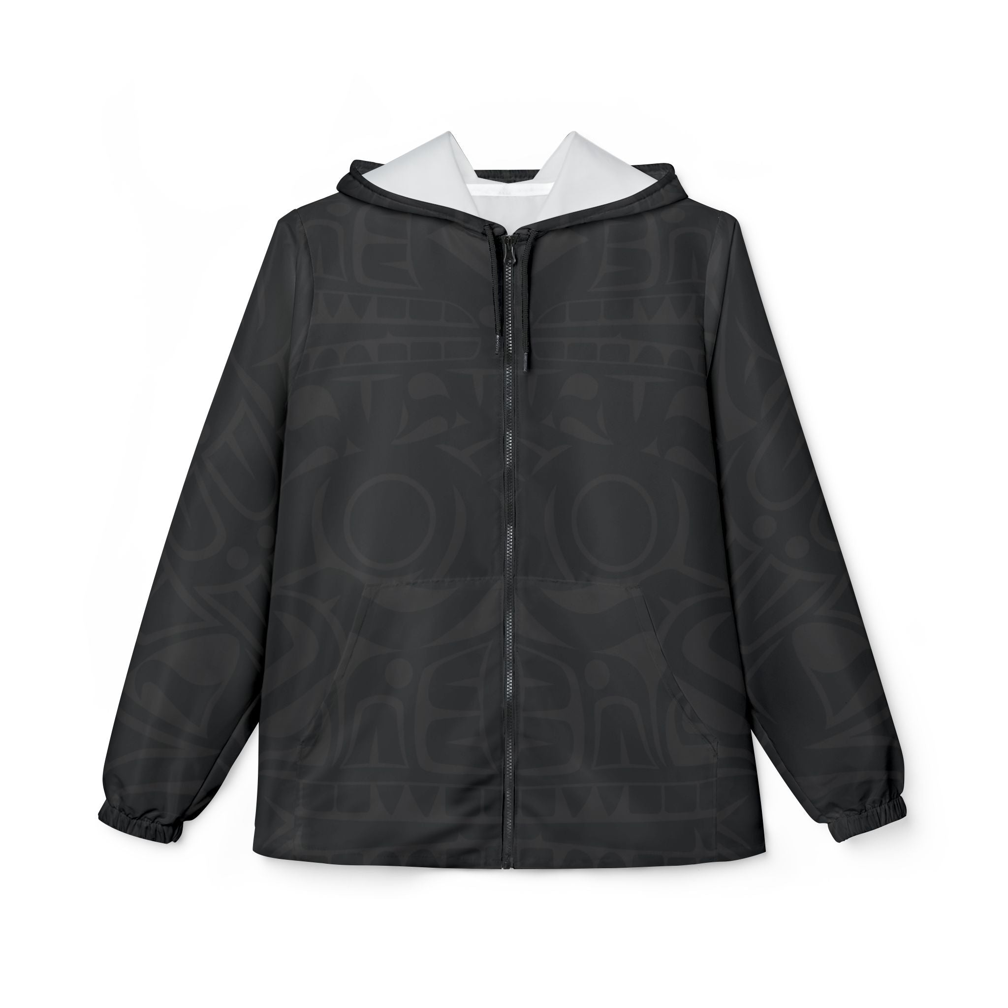 Unisex Windbreaker | Signature Print in Black & Gray