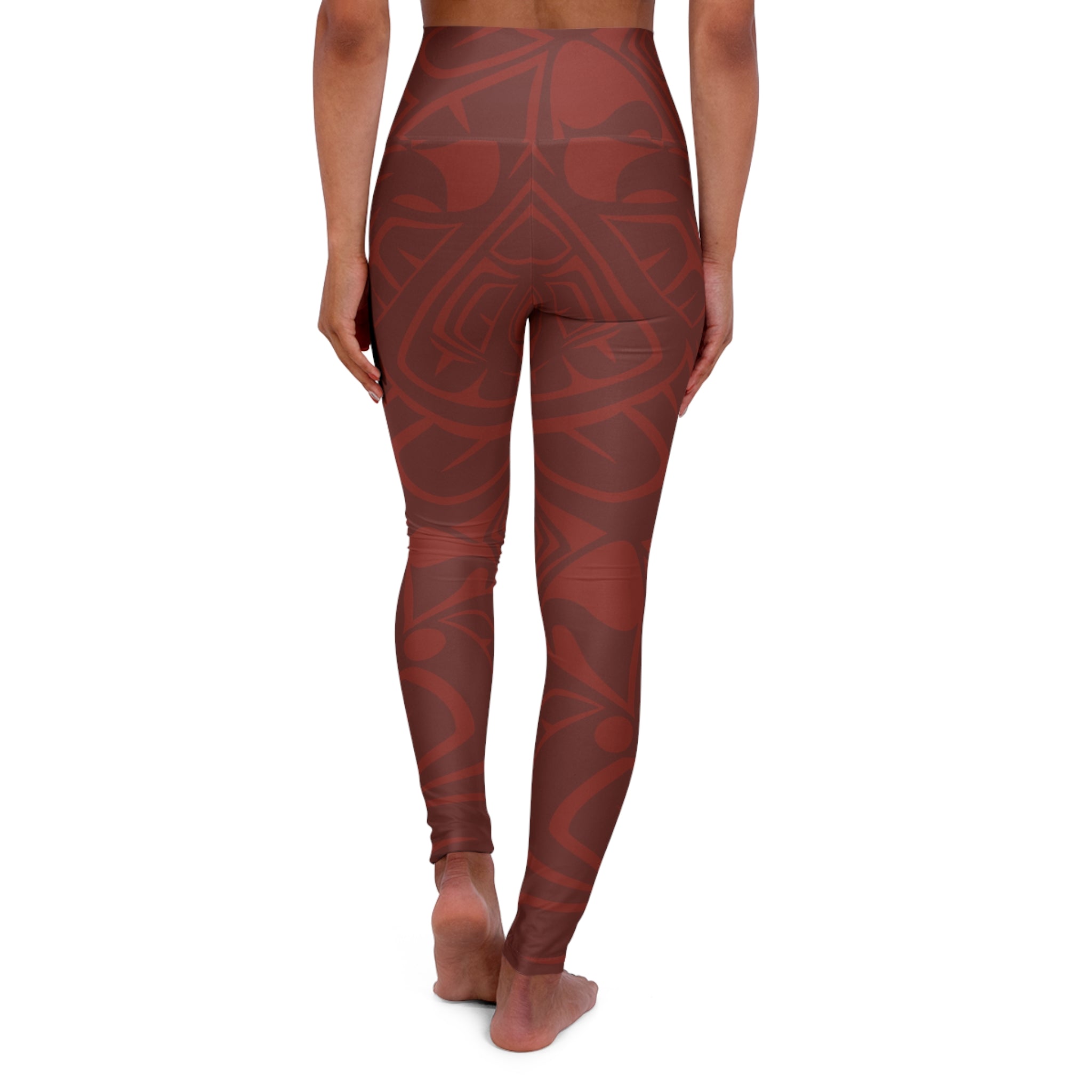 High Waisted Legging, Yoga Pant – Signature Print – Raven Raven